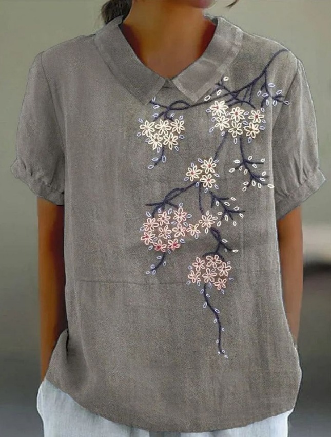 Fuente de fábrica de comercio exterior estación independiente de burbujas de verano monzón camisa de manga corta camisa de flores