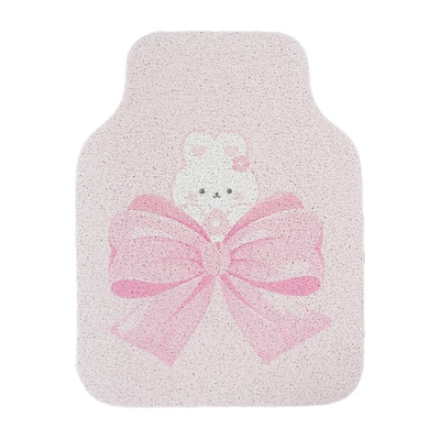 Cartoon Car Floor Mats, Universal Foot Pad - big-bow-bunny-foot-pads-front-row