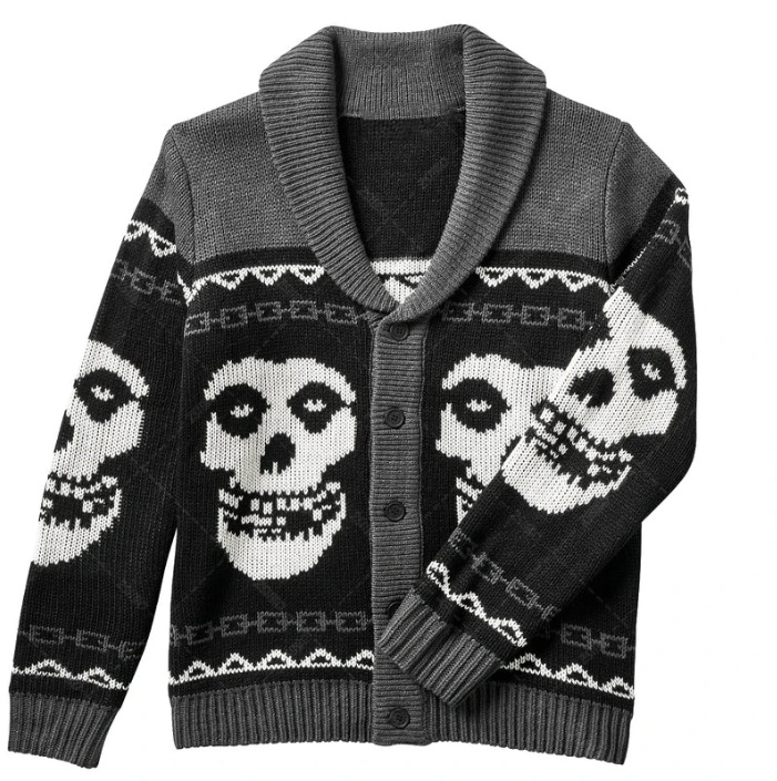 Otoño e invierno europeo y americano nuevo Totem personalizado unisex y2g moda marca de moda de punto cardigan suéter al por mayor
