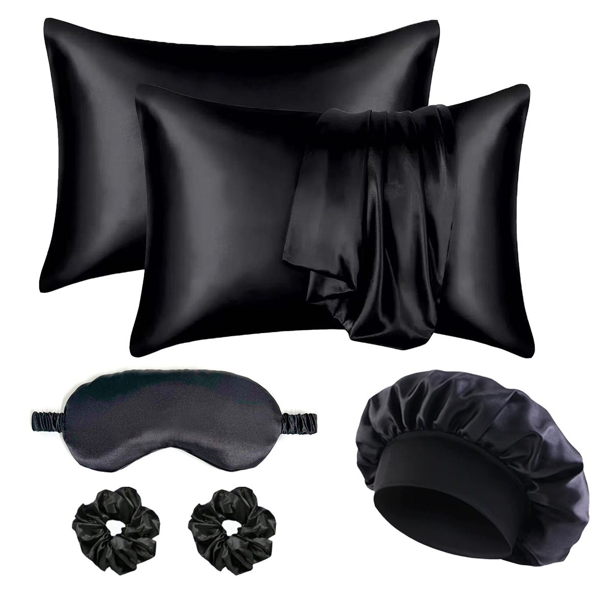 Transfronterizo Amazon almohada set satin seda