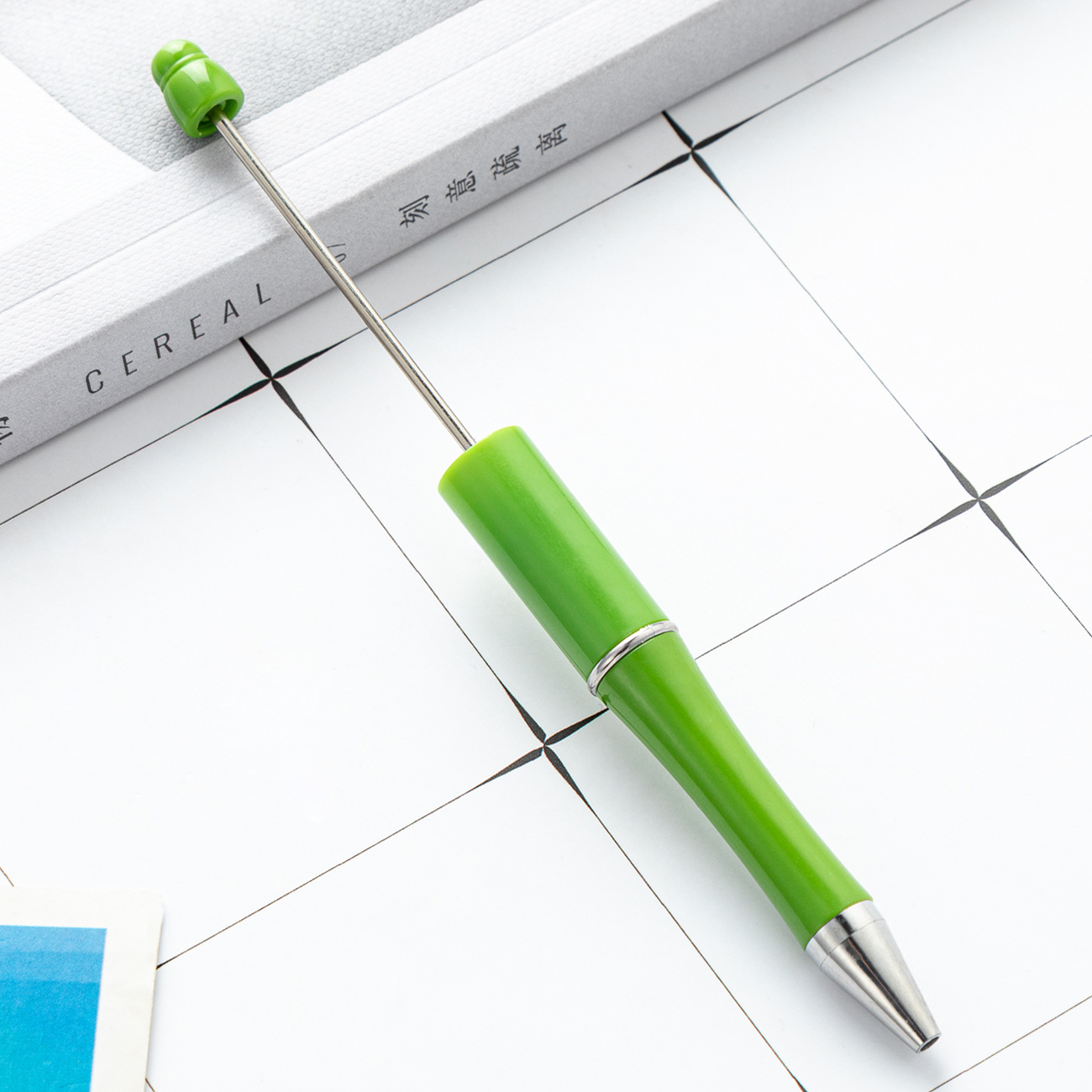 Bolígrafo con cuentas de bricolaje ventas directas de fábrica estudiante creativo bolígrafo de cuentas hecho a mano bricolaje bolígrafo de plástico multicolor spot al por mayor