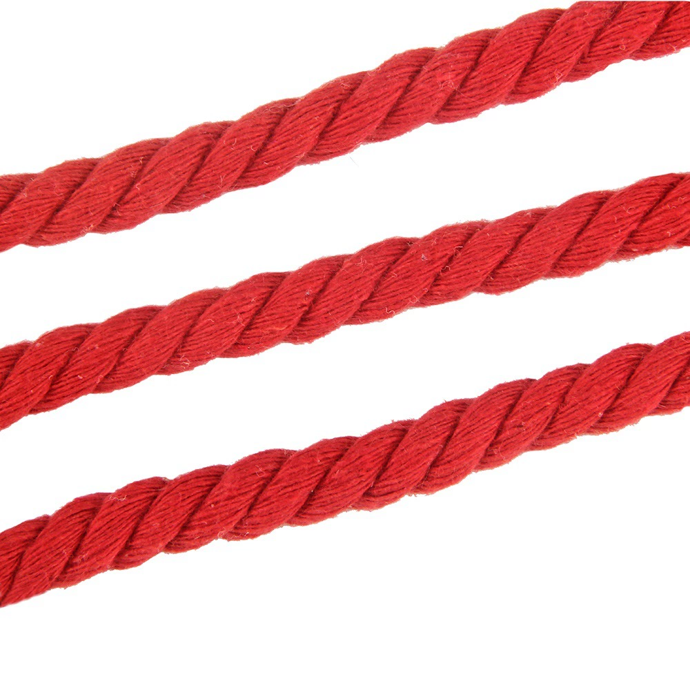 8 мм красочная хлопковая веревка 8 мм красная грубая хлопковая веревка Автомобильная подвеска маленький размер китайский узел красная веревка связывающая веревка