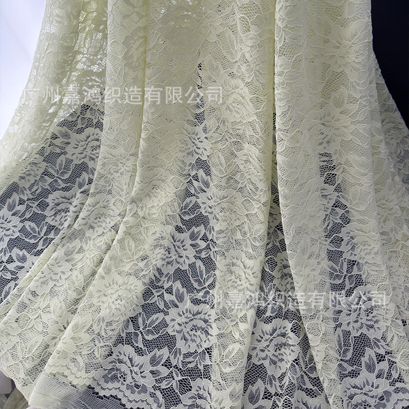 2026 nuevo tejido de encaje tela de encaje elástica camilla vestido de boda tela de mesa vestido de encaje