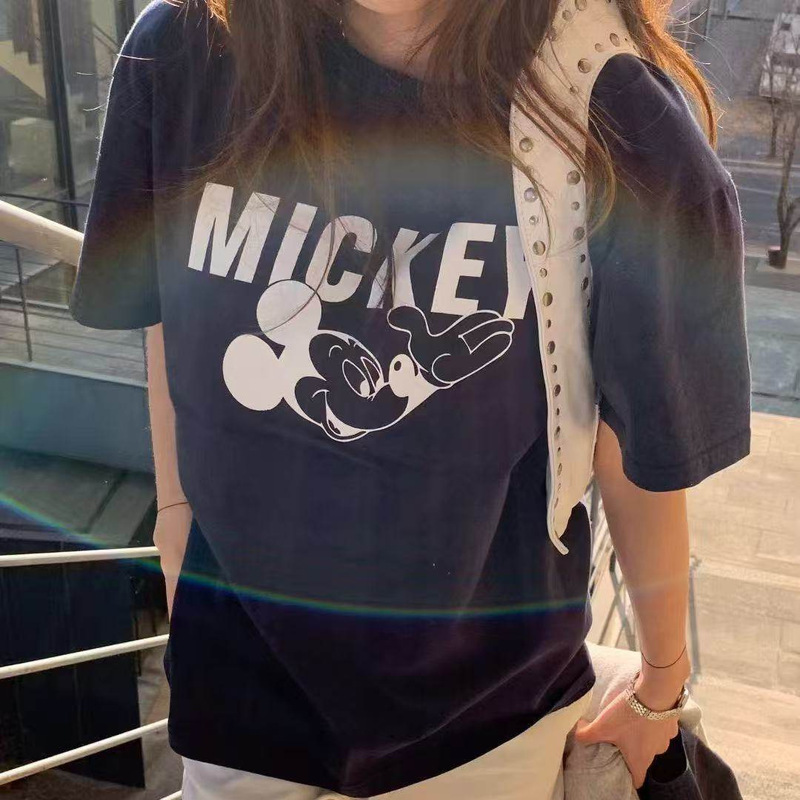 In Stock! New Spring 26Th Collection from Dongdaemun, South Korea: Mickey Head Short-Sleeve T-Shirt