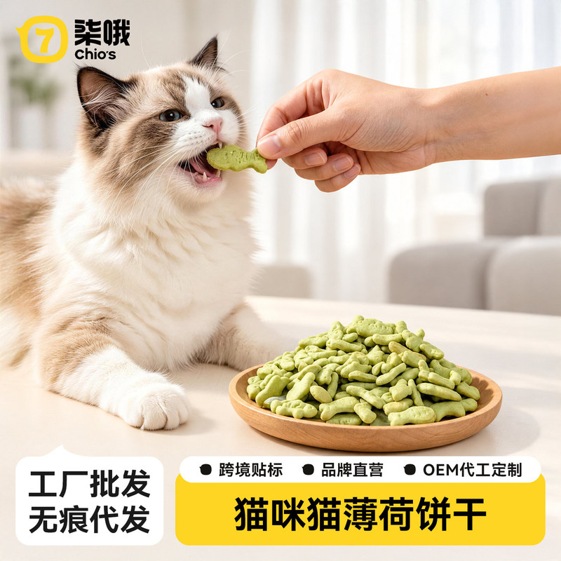 Chios Cat Snacks, Dental Sticks, Hairball Tablets, Freeze-Dried Pet Food, Cat Grass Pellets, Catnip Biscuits