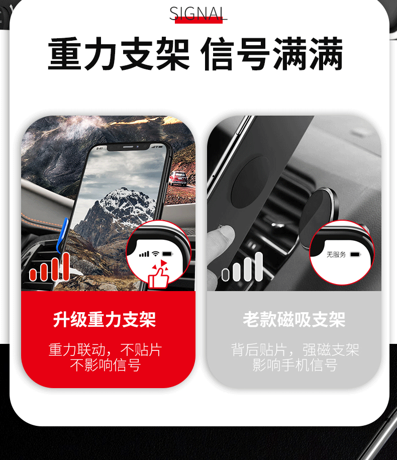 Mobile Phone Car Holder New Car Navigation Car Air Conditioning Support Fixed Air Outlet Universal Navigation Mobile Phone Hook