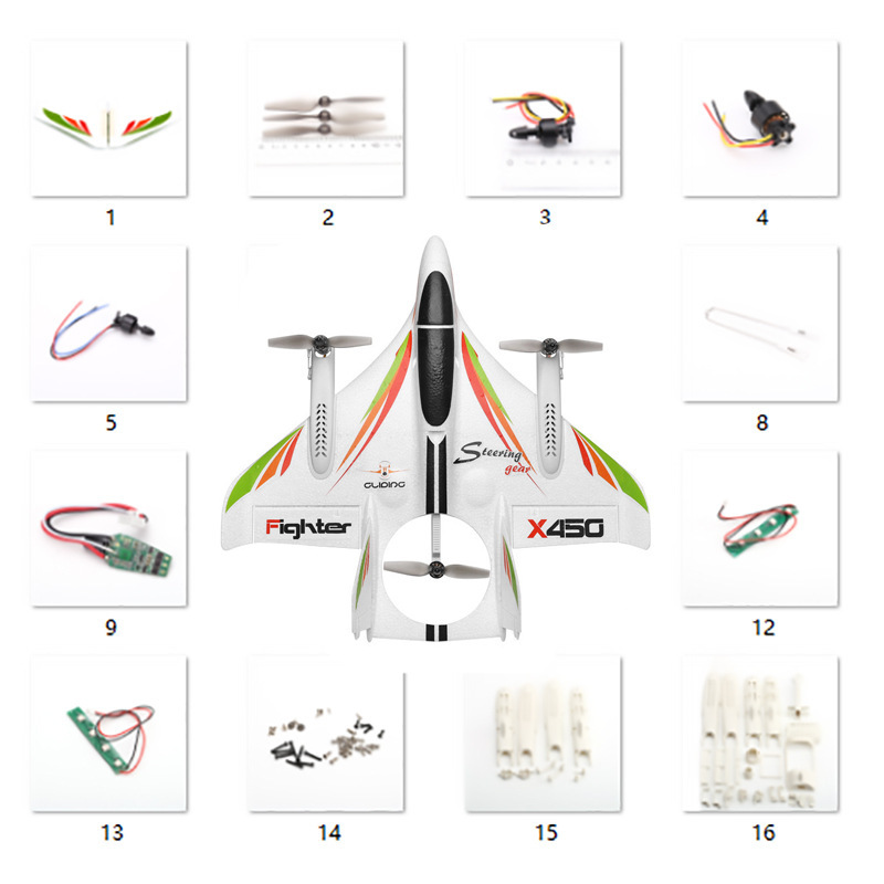 Cross-border Weili X450 air pressure fixed height six-way brushless motor vertical takeoff and landing stunt aircraft battery accessories