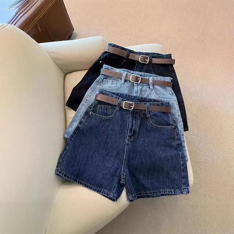 Europe and the United States cross-border foreign trade independent station Amazon plus size ladies wash water Denim shorts