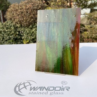 Factory Direct sales pine green red striped opaque glass colored glass original piece [9041SP]]