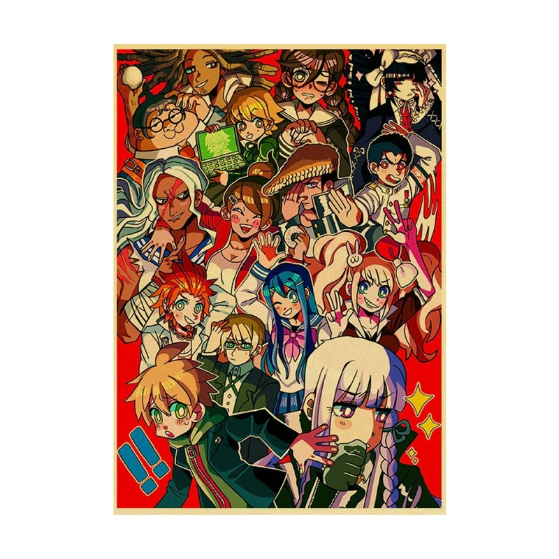 [亚马逊速卖通日本动漫Danganronpa 装饰画帆布画芯海报]