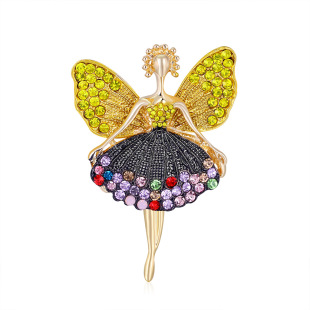 European And American New Gold Butterfly Corsage Alloy Oil Dripping Insect Animal Brooch Painted Flower Pin Wholesale display picture 10