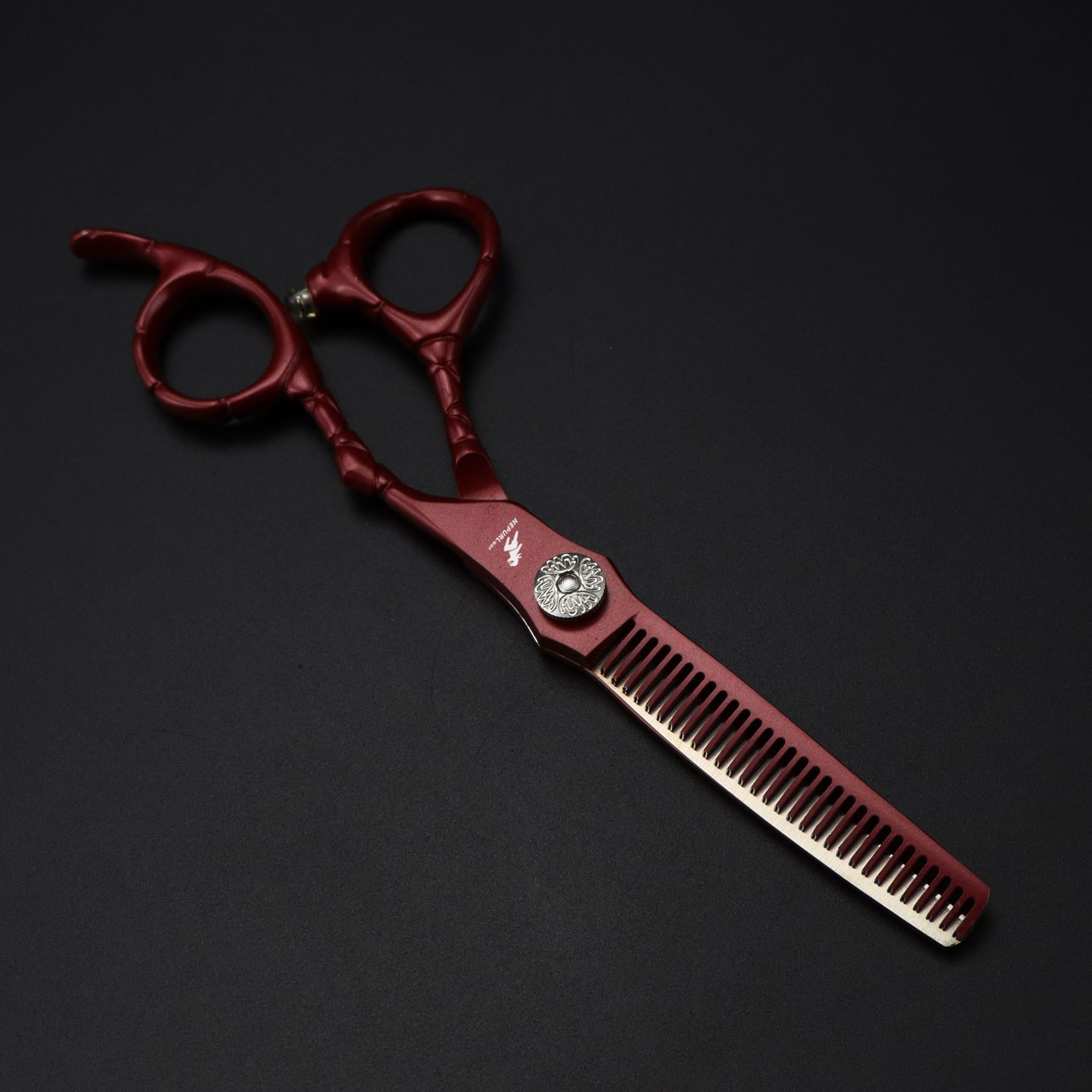 Professionelle Friseurschere Im Krokodilleder-design Rot_voghion.com