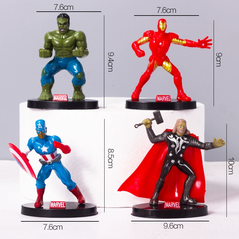 Фигурки «The Avengers» и Человек‑Паук, пластиковые PVC‑фигурки и реквизит для фото, разные наборы