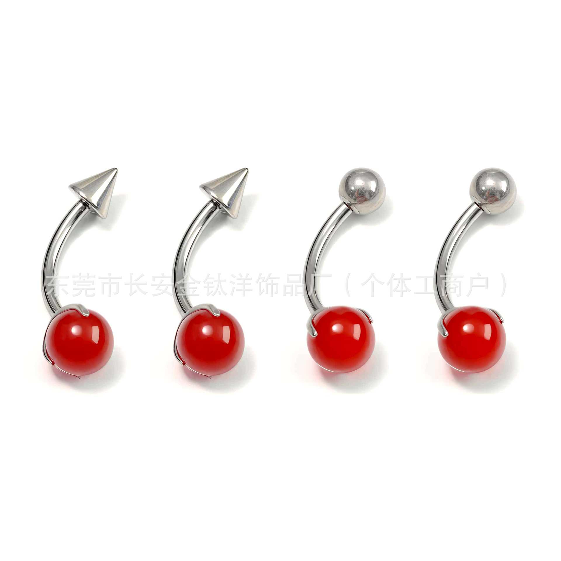 Pointed titanium steel lip stud product view