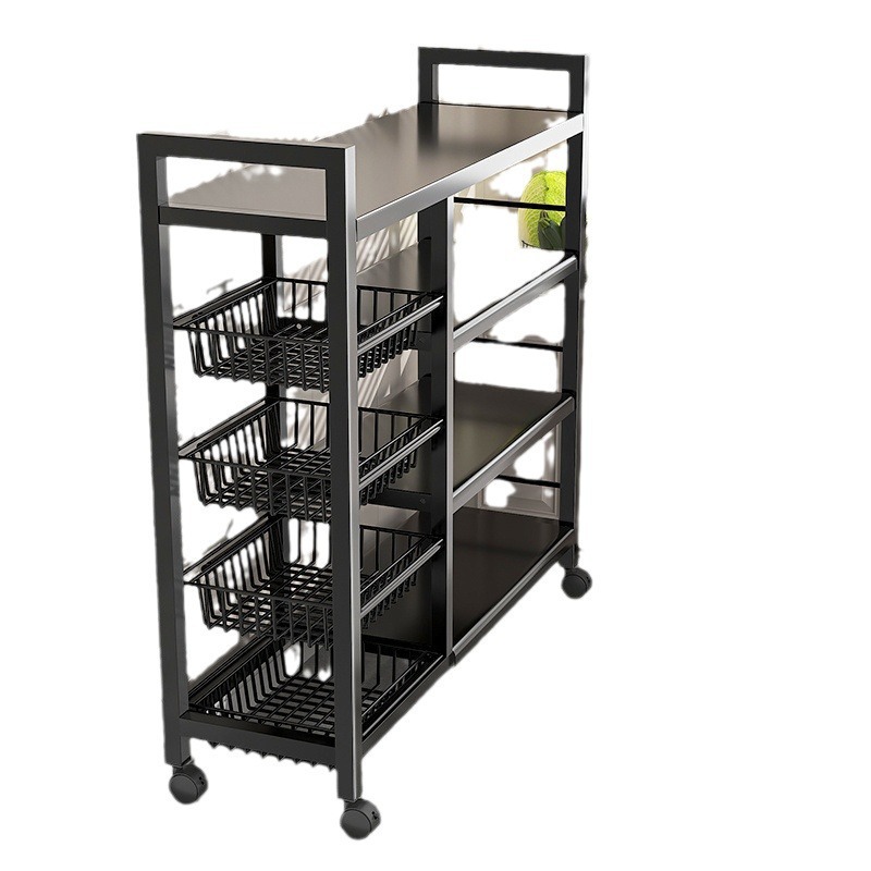 Estante de almacenamiento de cocina piso multi-capa de almacenamiento de verduras hogar multi-funcional cesta de verduras pared snack rack de almacenamiento