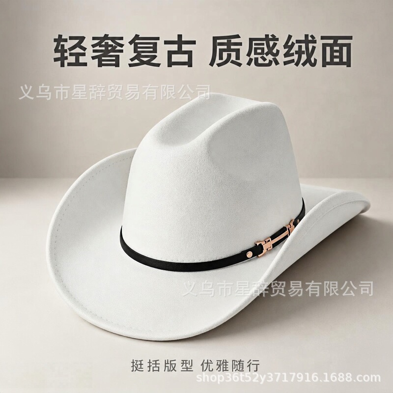 Amazon's best-selling cross-border product: British vintage western cowboy hat, fashionable woolen fedora for men and women Amazon's best-selling cross-border product: British vintage western cowboy hat, fashionable woolen fedora for men and women