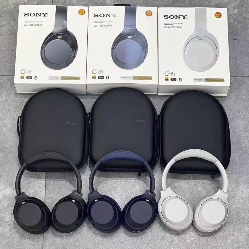 New active noise-cancelling XM4ANC wireless Bluetooth over-ear headphones with call noise reduction, leather case, and logo New active noise-cancelling XM4ANC wireless Bluetooth over-ear headphones with call noise reduction, leather case, and logo