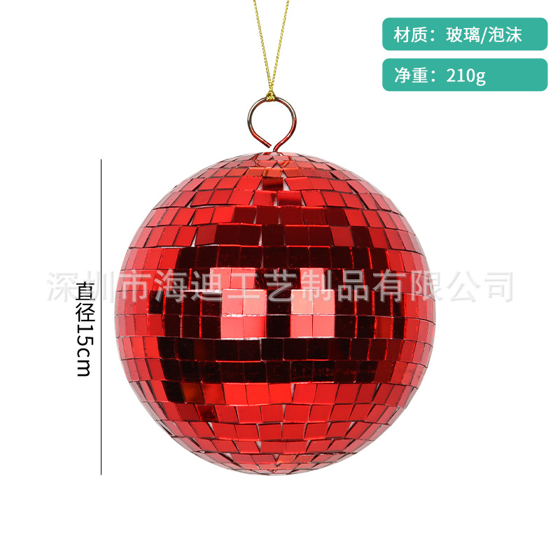 Espejo de vidrio de bar de boda ktvdisco discoteca iluminación de escenario bola láser oro plata bola reflectante roja