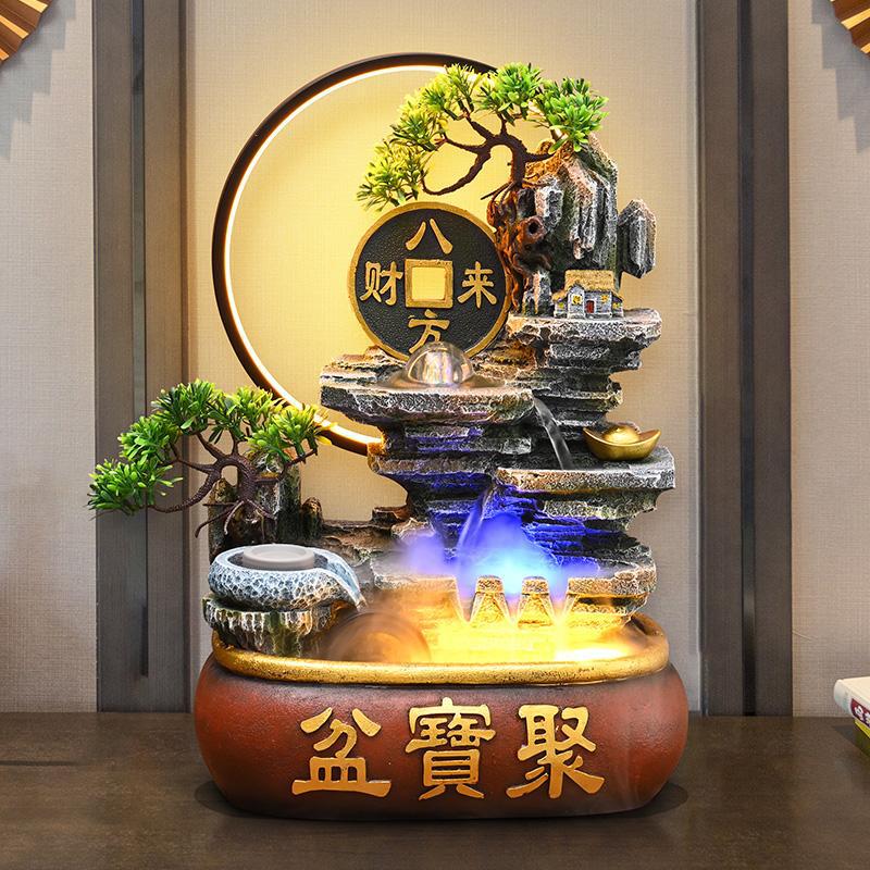 rockery running water fountain living room circulating water landscape wealth-making feng shui wheel office wealth-making desktop humidifier ornaments rockery running water fountain living room circulating water landscape wealth-making feng shui wheel office wealth-making desktop humidifier ornaments
