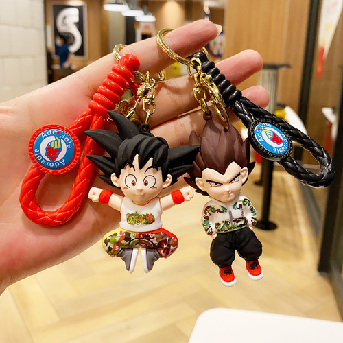 Creative Cartoon Anime Dragon Ball Bracelet Keychain Trendy Blind Box Doll Backpack Pendant Sun Wukong Small Gift