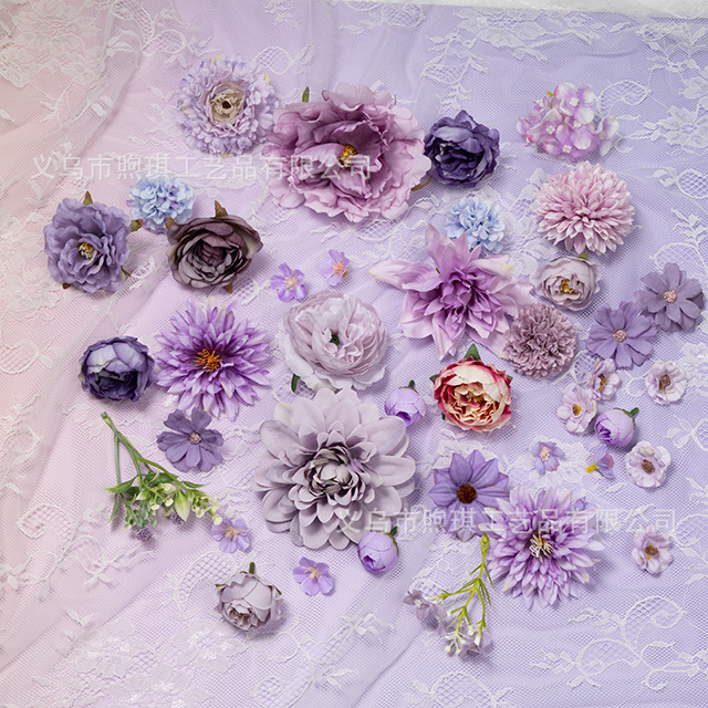 Purple Artificial Flowers, Fake Flowers, Silk Flowers, DIY Handmade Garlands, Headwear, Clothing, Hair Accessories, Wedding Scenery Purple Artificial Flowers, Fake Flowers, Silk Flowers, DIY Handmade Garlands, Headwear, Clothing, Hair Accessories, Wedding Scenery