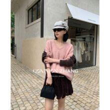 CZ ZHANG�R��ë������ëᘿ���Ů�ﶬײɫƴ��V�I����ë�� B45056