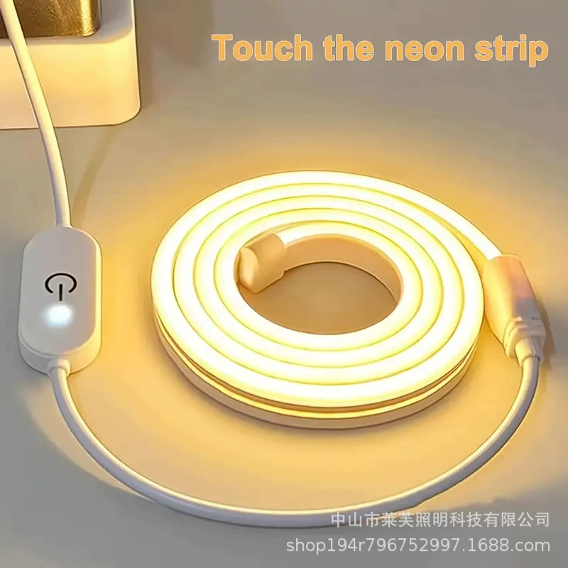 USB 5 В низковольтная силиконовая гибкая светодиодная неоновая лента, водонепроницаемое зеркало для макияжа, прикроватное телевизор, фоновая атмосфера