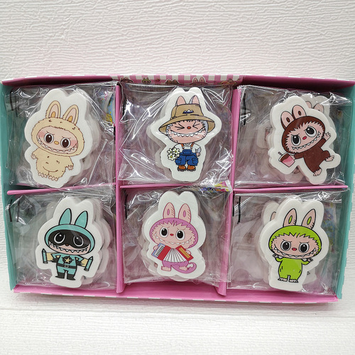 Capeira Labubu Rubber Eraser Stationery Cartoon Eraser Cute Children's Gift