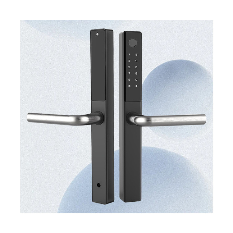 太空铝厂家直销电子锁户内外指纹控制安全涂鸦智能密码指纹智能锁