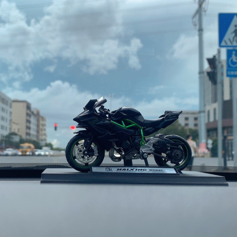 オートバイモデルカワサキ h2r オートバイシミュレーション合金フィギュアコレクション誕生日ギフト装飾品男の子のための|undefined