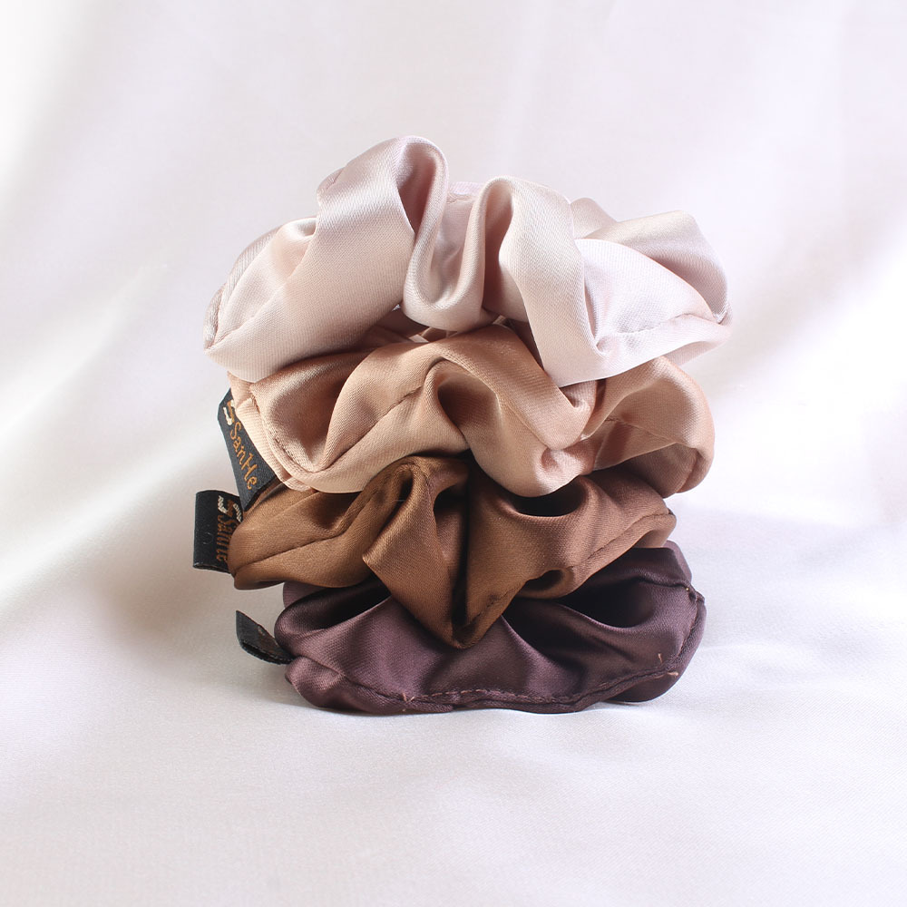 10g Weight Hair Tie Hair Accessories Type 1 Piece Quantity Casual, Daily Occasion satin Material Solid Color Pattern Women's Gender Simple Style Style Simple Style Women's Solid Color Satin Hair Tie 11