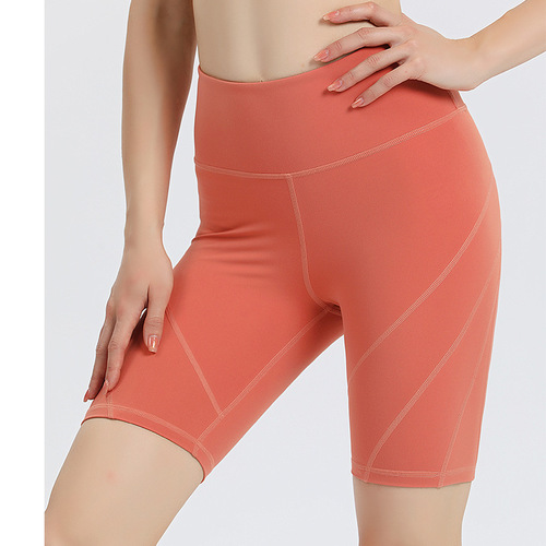 Lululemon style double-sided yoga shorts for women, running slim-fit leggings, stretchy sports yoga pants for women