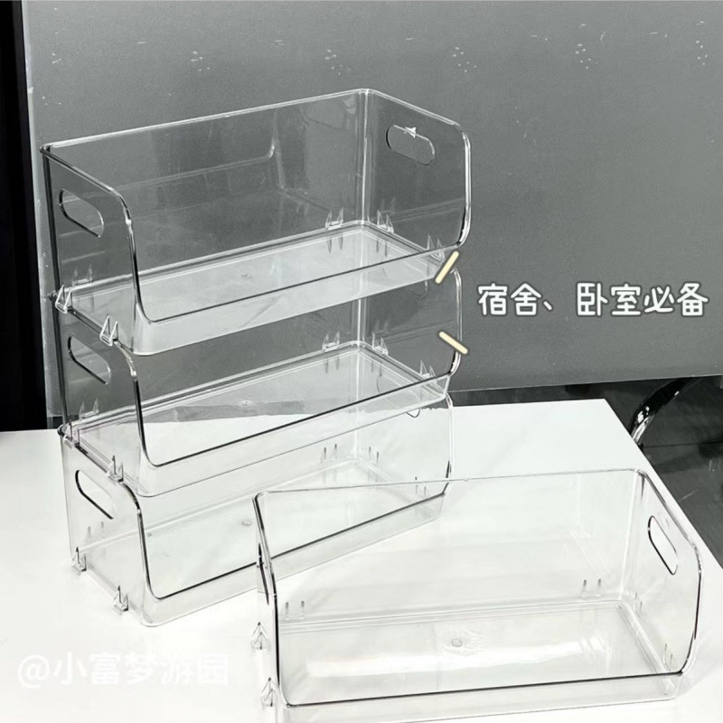 メーカータイプのデスクトップ収納ラック化粧品Tボックスオーガナイザーアクリル寮透明デスクトップ収納ボックス女性用収納|undefined