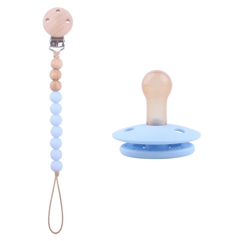 Nuevo bebé Haya clip anti-gota cadena calmante bebé silicona pezón mordedura pegamento molar pezón cadena traje