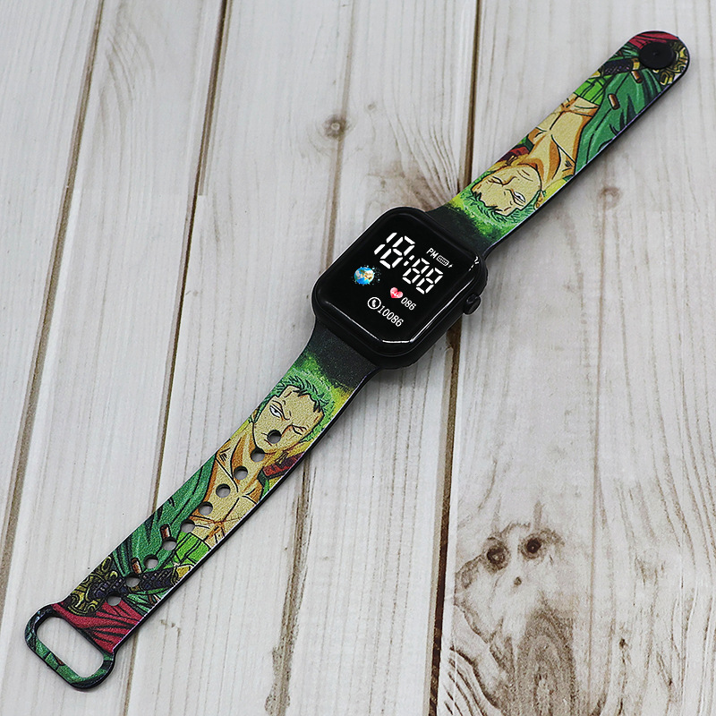 Inventario al por mayor transfronterizo nueva impresión LED tierra reloj electrónico de dibujos animados estudiantes lindos cool reloj táctil