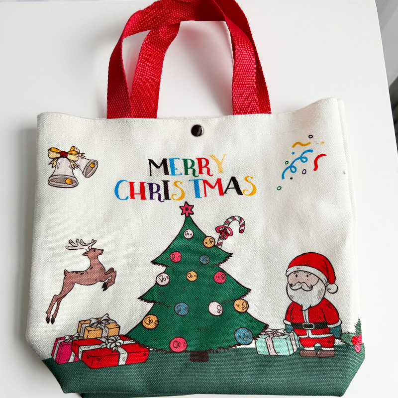 Bolsas de regalo de Navidad Bolsas de regalo Bolsas de lona Nochebuena Bolsas de caramelo Apple Handheld Pack image 2