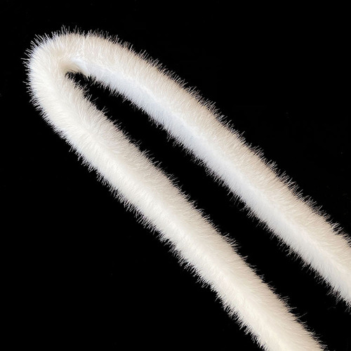 Factory imitation mink artificial hair strip clothing accessories white hair strip qipao Hanfu edge hat strip wholesale