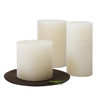 [Walt】 classic multi-size ivory white unscented cylindrical candle factory direct supply