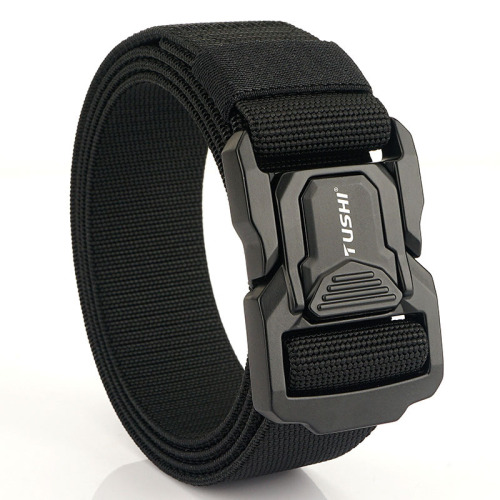 New tactical belt nylon workwear aluminum alloy buckle quick-drying pants belt outdoor canvas training inner belt wholesale