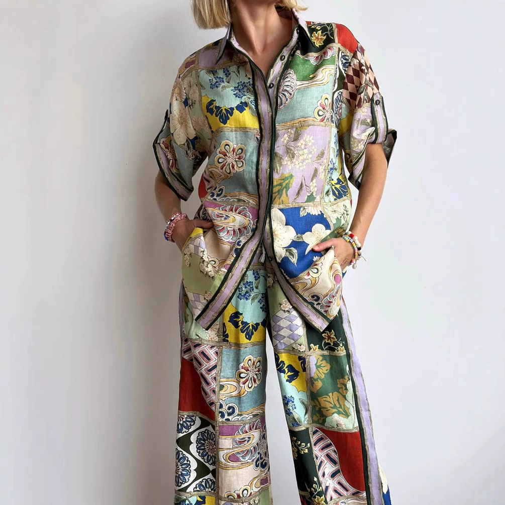 (Cross-border trading), fashionable set, European style, Aliexpress, puff sleeves