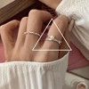 South Korean small goods, design universal minimalistic ring with pigtail, zirconium, jewelry, trend of season