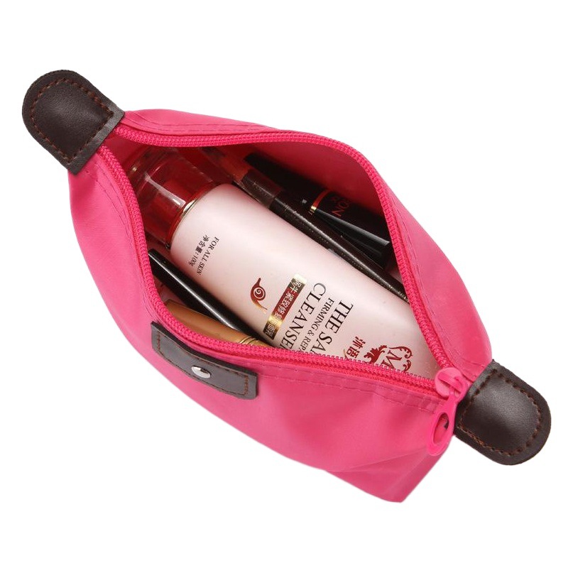 Candy-Colored Multifunctional Portable Makeup Bag Nylon Dumpling-Shaped Cosmetic Bag Waterproof Storage Toiletry Bag Wholesale with Logo Printing