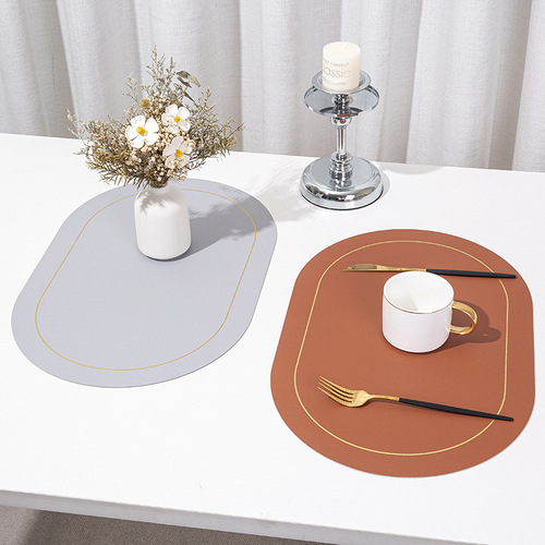 European and American placemats, decorative mats, leather Western placemats, waterproof and oil-proof plate and bowl mats, coasters, table mats, thermal insulation mats