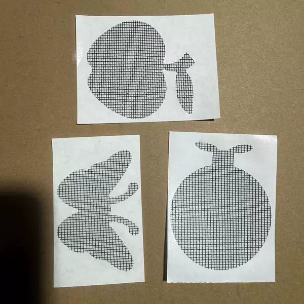 Cartoon Screen Window Leak Repair Patch Fine Mesh Window Self-Adhesive Anti-Mosquito Patch Drain Hole Leak Repair Screen Patch