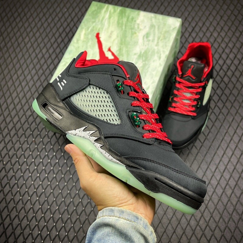 Putian men's shoes AJ5 low-top Jordan 5 men's and women's China red limited edition retro practical casual classic basketball sneakers Putian men's shoes AJ5 low-top Jordan 5 men's and women's China red limited edition retro practical casual classic basketball sneakers