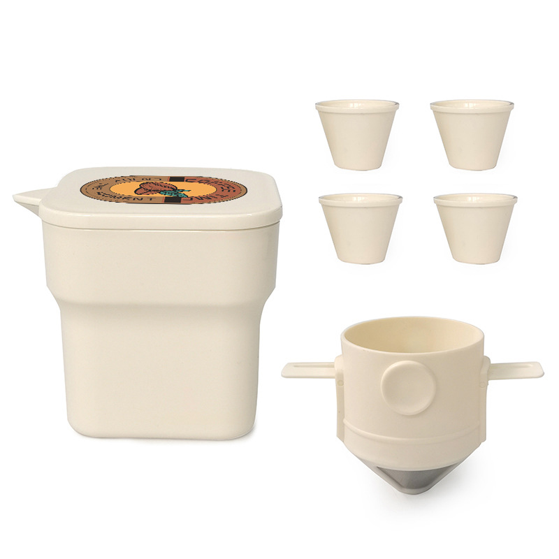 Mano de viaje traje de café portátil de plástico viaje de negocios al aire libre camping Express taza de café de mano Equipo de Preparación combinación