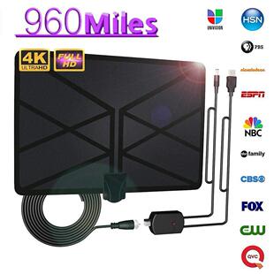 New TV Antenna Indoor Amplified Digital HD Antenna 960 Mile Range with 4K1080P HD Antenna