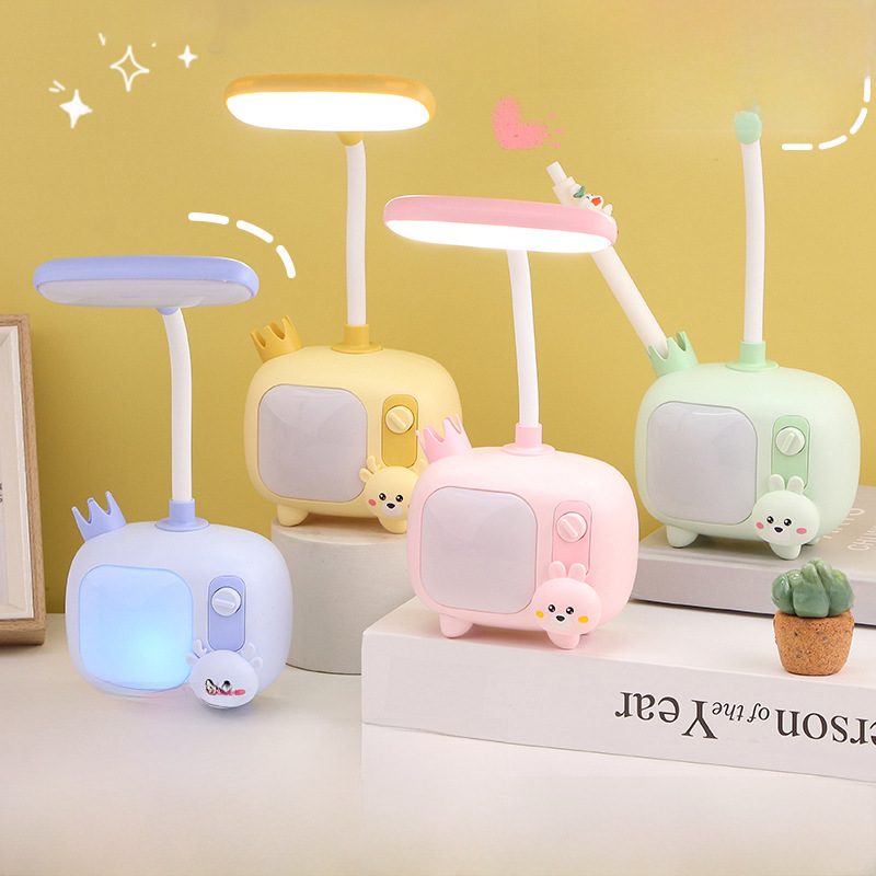 USB small desk lamp LED eye protection portable folding and filling dual-purpose night light promotional gift ordering logo