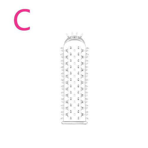 Heterosexual spiked wolf braces hollow penis men's bold and thickened penis condom condom adult sex toys