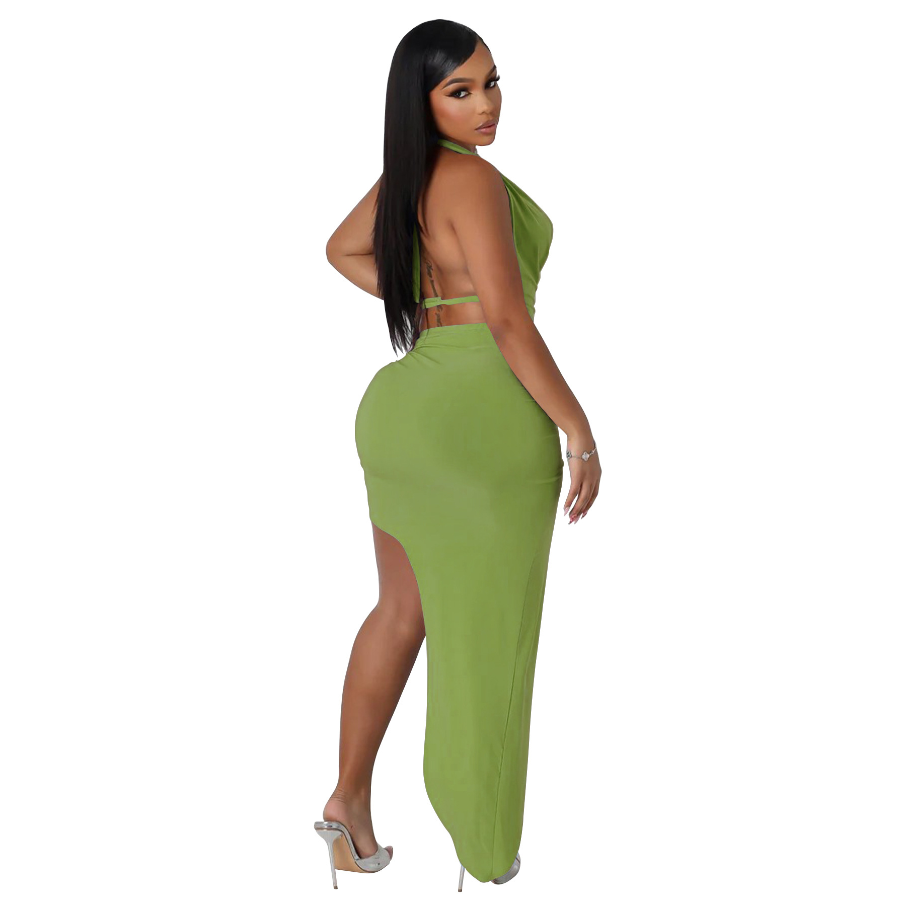 254g Weight Sleeveless Sleeve Length Polyester Fabric Type Skirt Co-ord Set Sets Type 2 Pieces Set Quantity Party, Tea Party, Cocktail Party Occasion V Neck Neckline Slim Fit Type Solid Color Pattern Summer Season Women's Gender Sexy, Streetwear Style Party Tea Party Cocktail Party Women's Sexy Streetwear Solid Color Polyester Skirt Co-ord Set Skirt Sets 25